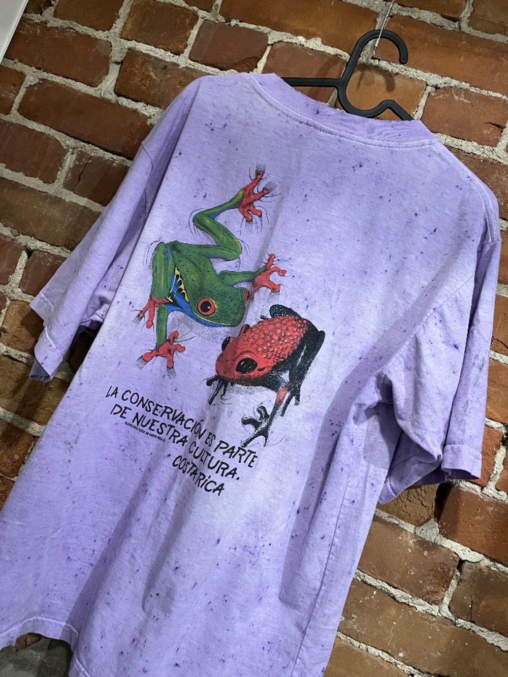 Vintage Save the Rainforest Costa Rica Graphic Tie Dye Tee Shirt